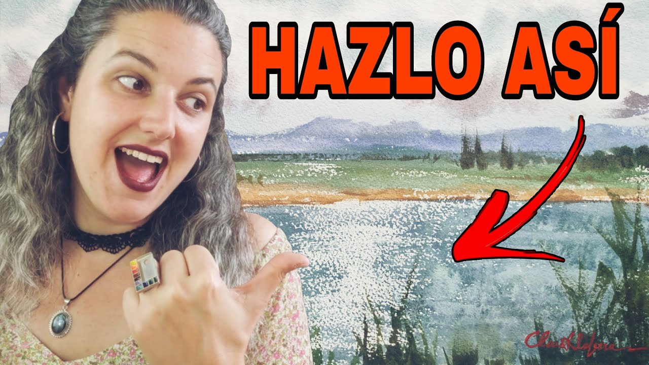 Cómo pintar los 🌊BRILLOS DEL MAR en ACUARELA (de forma CORRECTA✅)