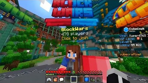 Minecraft Bedrock PS4 - Playing BLOCKWARS CAPTURE THE FLAG On Cubecraft Server! (BETA GAMES)