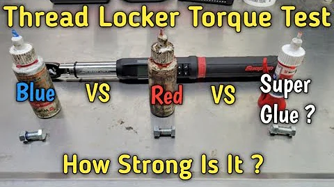 Testing the Strength of Thread Locker - Red vs Blue vs Super Glue