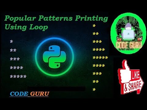 Pattern Printing in python | Python pattern programs  in Hindi |