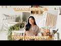 EXTREME DINING ROOM MAKEOVER! *APARTMENT EDITION! | Holiday Decor + DIY Wall Hanging!