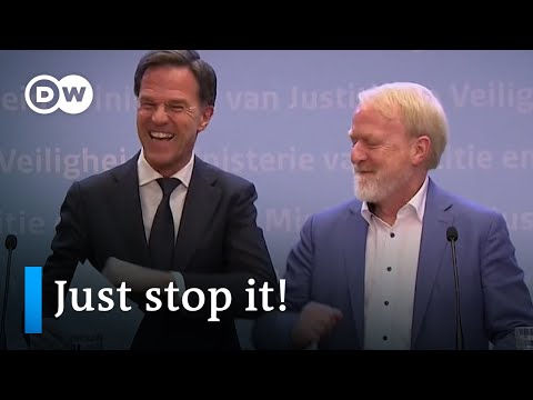 Dutch Prime Minister Rutte forgets his own Coronavirus advice | DW News