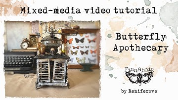 Altered Coffee Grinder-Butterfly Apothecary by Reniferove