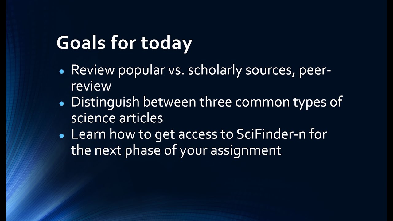 Examining Chemistry Literature (CHEM 3500/3600 Tutorial Part 1)