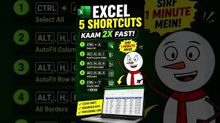 5 Excel Shortcuts That Save Hours ⏱️ | Excel Tips #shorts #excel