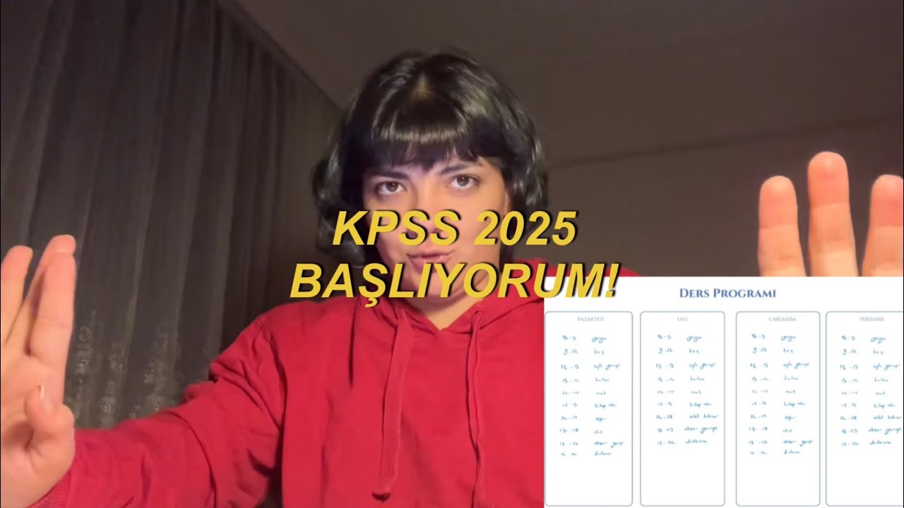 KPSS 2025 ders programı ve başlamanın zorluğu