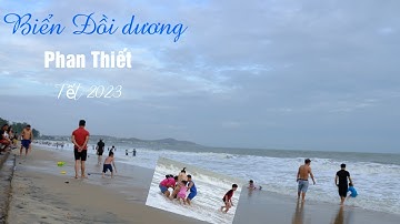 Phan Thiết Vlog | Bãi Tắm Biển Đồi Dương - Công Viên Đồi Dương | Mấy Bạn Nhỏ Bị Sóng Đá/nh Tả Tơi