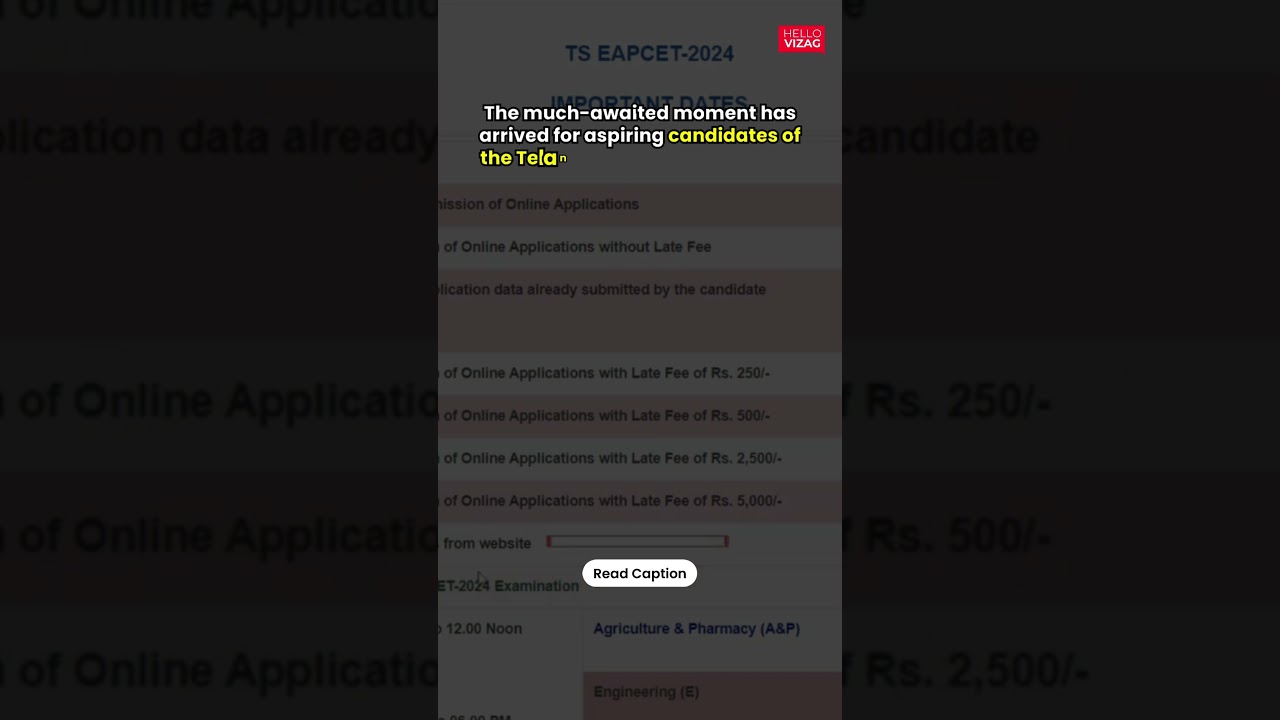 TS EAMCET 2024 Hall Ticket Released: Download Now 