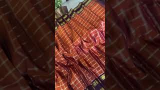 Pure Kanjeevaram Silk Saree Rust Orange & Coffee Wine Zari Bridal Wedding Special