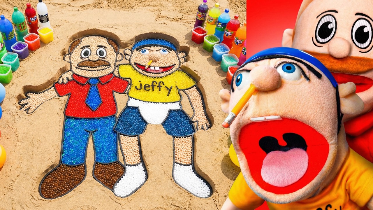 Jeffy Reacts To SATISFYING Orbeez Videos!