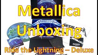 Metallica  Ride The Lightning remastered Deluxe Box Set  Vinyl Cd Dvd Unboxing