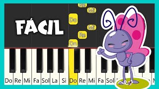 MARIPOSITA  - Borboletinha - TUTORIAL DE PIANO FÁCIL - PIANO FÁCIL CON NOTAS screenshot 1