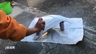 PCXを安物缶スプレーで全塗装してみました…