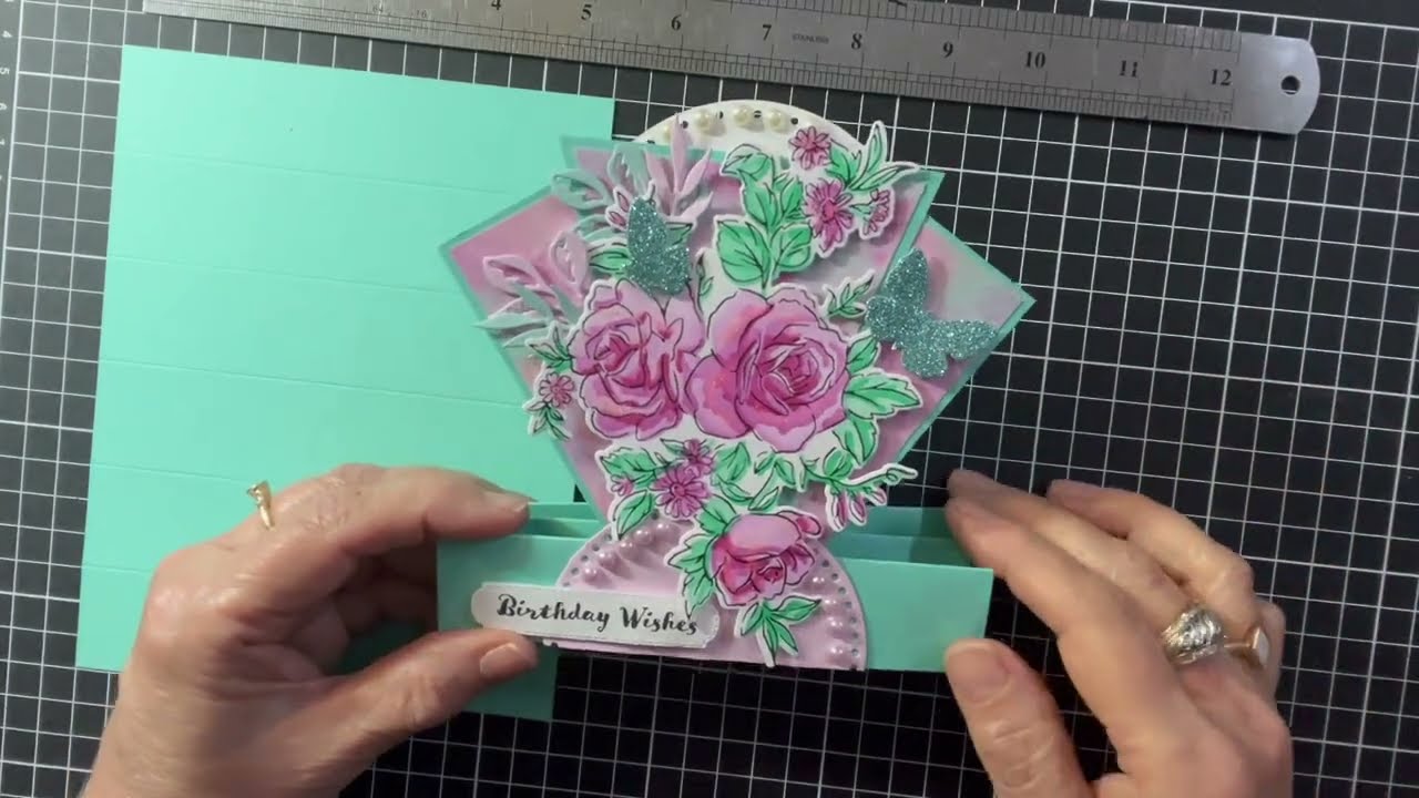 Accordian Fan Fold Art Deco Card June 2024