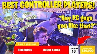 Everyone AMAZED as NICKMERCS and Ghost Aydan OUTPLAY and OUTBUILD PC Pros!