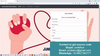 Online blood donation project in java using Jsp, Servlet and MYSQL