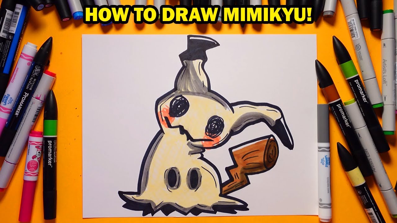 How to Draw Mimikyu from Pokémon!