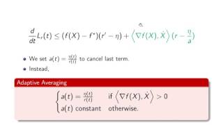 Famous NIPS 2016 spotlight: Adaptive Averaging in Accelerated Descent Dynamics Wealth
