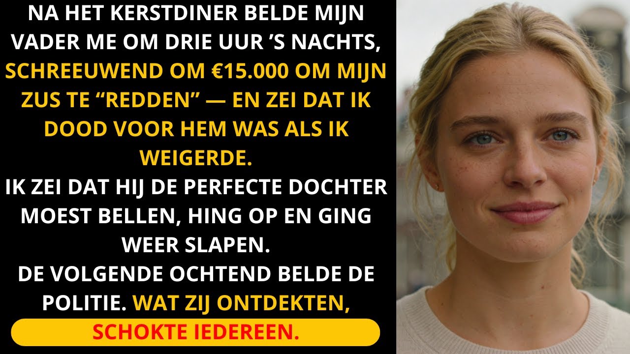 Na het kerstdiner belde mijn vader om 3 uur ’s nachts, schreeuwend om €15.000 — of ik was dood...