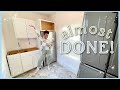 INSTALLING THE CABINETS, PAINTING, &amp; NEW DECOR!!!| Dream Laundry Room Makeover PT.2| #FIXERUPPER 🧺