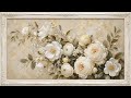 White Dove Camellia Romance Floral Frame | 1 Hour 4K OLED TV Art | No Sound