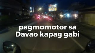 Motorcycling in Davao City at Night - Mio i125