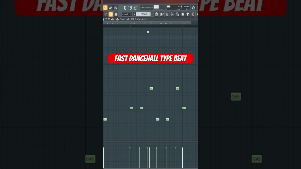 Fast dancehall type beat.