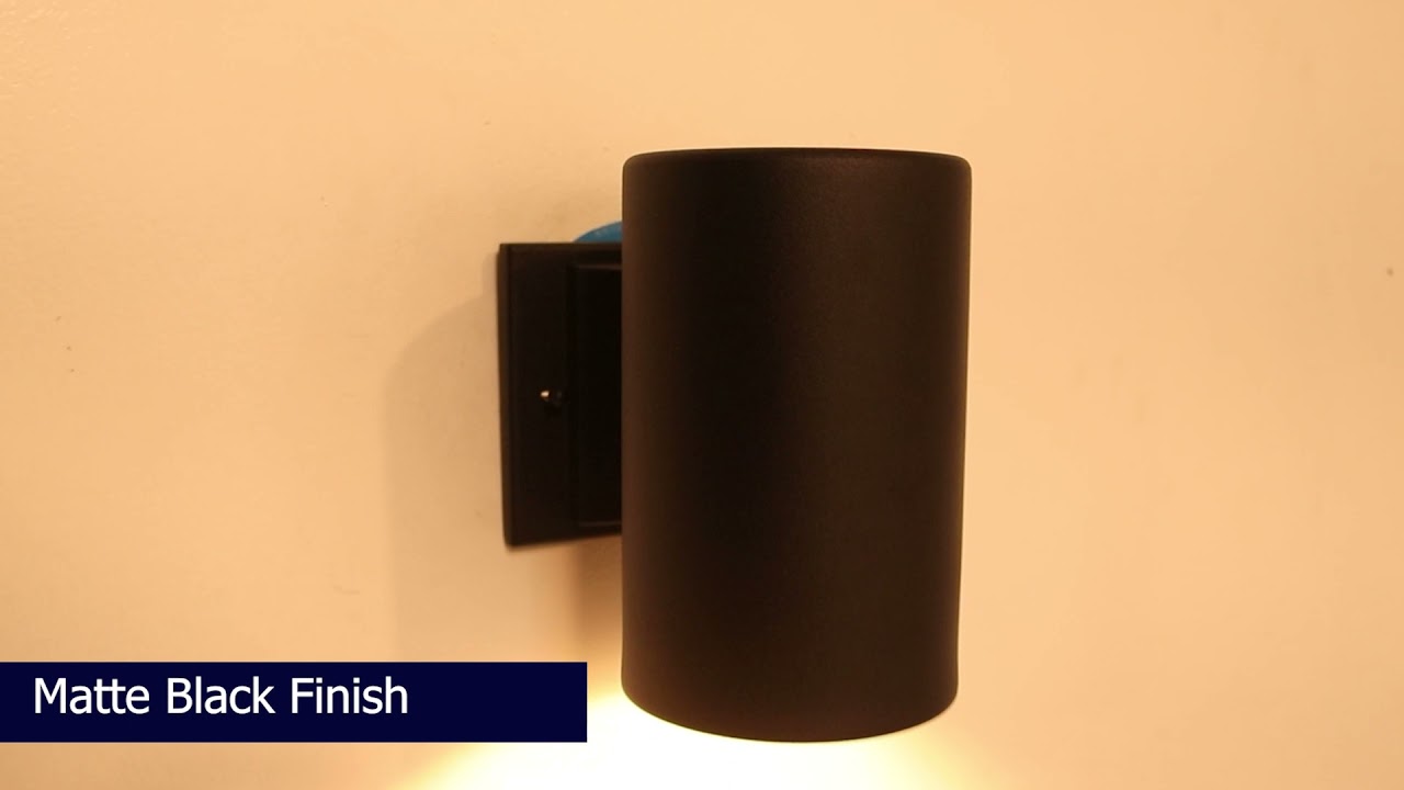 1Light Coach Light Sconce PL795TBK YouTube