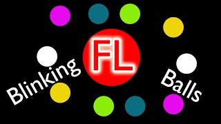 Adobe Flash Animation creating a colourful Blinking Ball