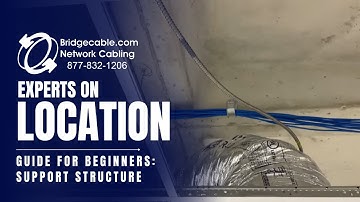 Example of supporting network cabling to ceiling - Intro and Guide for Beginners in Construction