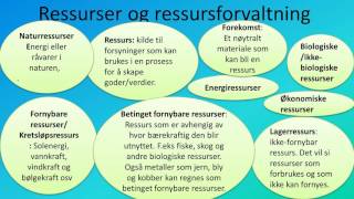 Ressurser  - Begreper
