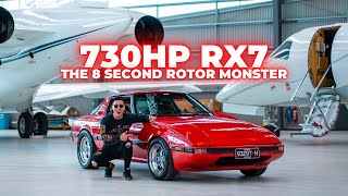 730HP TURBO 13B Mazda RX7 FB  The Monster Old School Rotary