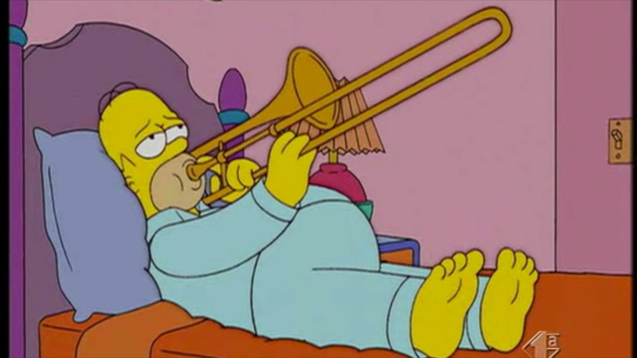 I Simpson Homer suona Greensleeves col trombone YouTube