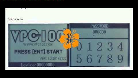 VPC-100 Pin Code Calculator
