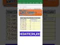 Unveil the Astonishing Secret Behind the EDATE Formula! #shorts #shortsfeed #excel