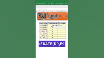 Unveil the Astonishing Secret Behind the EDATE Formula! #shorts #shortsfeed #excel
