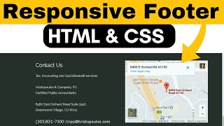 Responsive Footer using HTML and CSS only