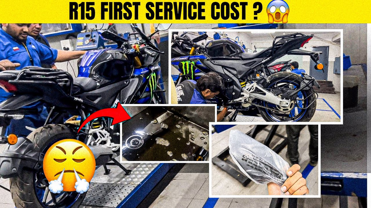 R15 V4 M Monster First Service Cost Full Details Video || R15 V4 First Service Price Vlog 