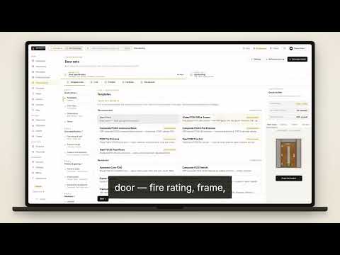 Build a fire door quote in minutes — branded PDF, ready to send