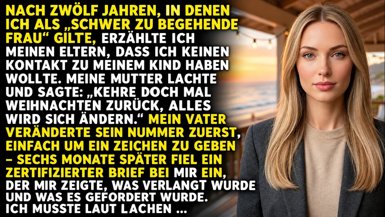 Ich hatte meiner Familie den Rücken gekehrt, weil ich es leid war, immer nur die Probleme aller anderen zu lösen. Sechs Monate später stand ein Kurier vor meiner Tür und übergab mir einen dicken...