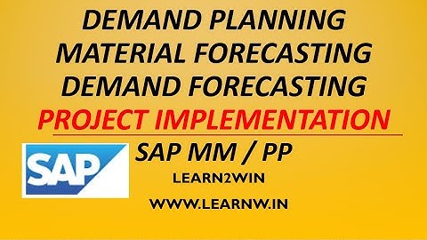 Material Planning in sap mm sap pp | consumption based planning | demand  planning | forecasting sap