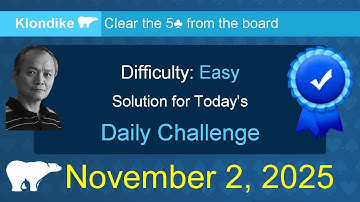 Microsoft Solitaire Collection: Klondike - Easy - November 2, 2025
