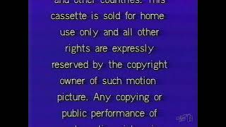 VHS Copyright Warning Roll (USA) 1986
