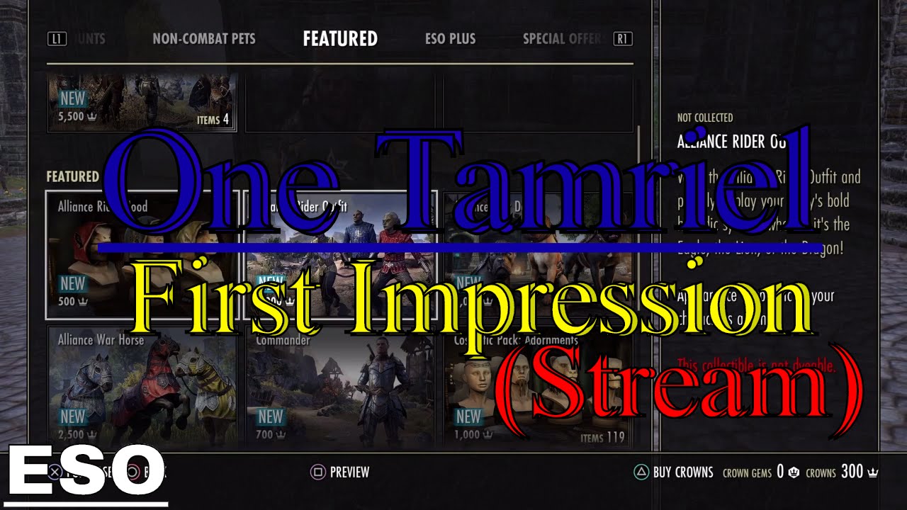 ESO | One Tamriel First Impression (Stream)