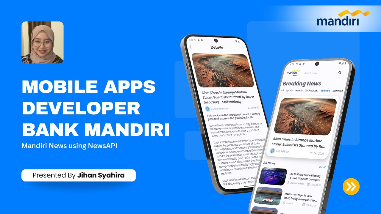 Project-based Internship at Bank Mandiri | News app using NewsAPI - YouTube