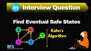 Find Eventual Safe States | Kahn's Algorithm | BFS|  Python Solution
