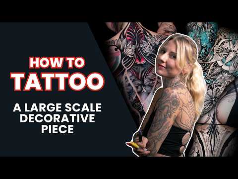 How To Freehand And Tattoo A Large Scale Decorative Tattoo With Jessica Svartvit | Tutorial