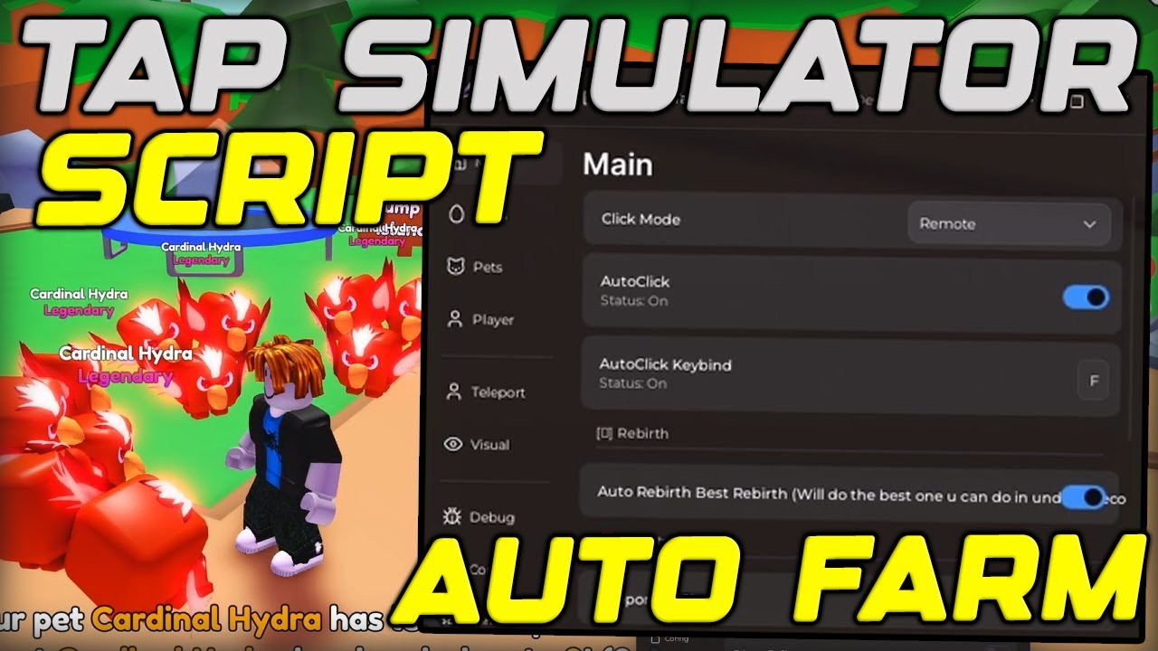 [🤫NEW] Tap Simulator Script Gui Auto Tap, Auto Rebirth & Dupe - Roblox 2026