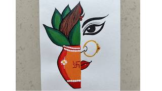 Maa Durga Eyes & Kalash Painting With Acrylic Colours | Navratri Special | Step By Step Painting 