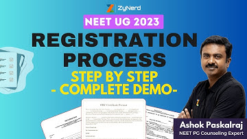 NEET UG 2023 Examination-Step by Step Demo - Complete the Entire Registration Process in One Stretch